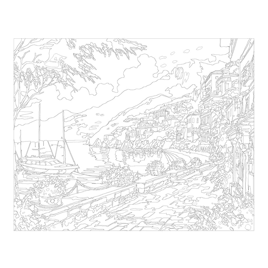 Картина по номерам пейзаж с набережной